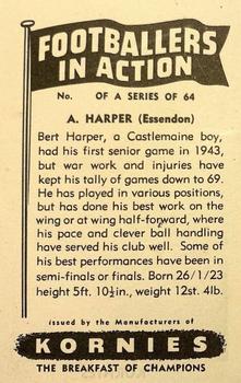 1953 Kornies; Footballers in Action #11 Albert Harper Back